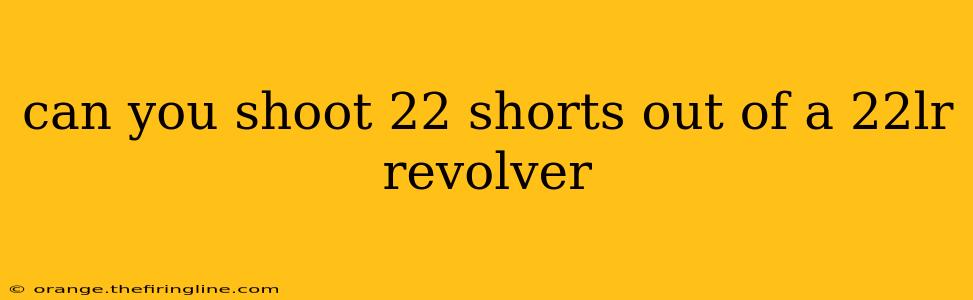 can you shoot 22 shorts out of a 22lr revolver