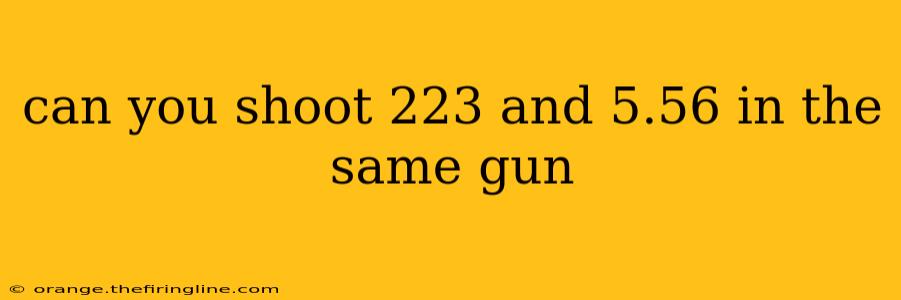 can you shoot 223 and 5.56 in the same gun