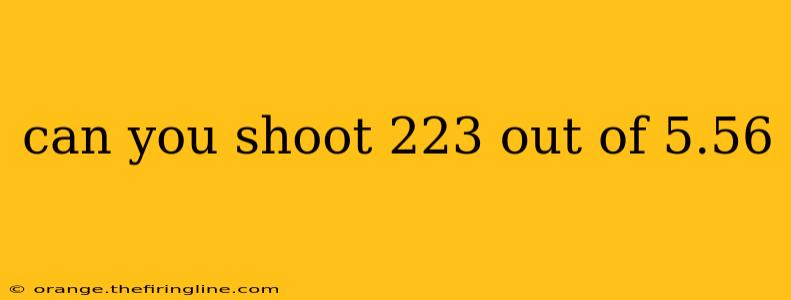 can you shoot 223 out of 5.56