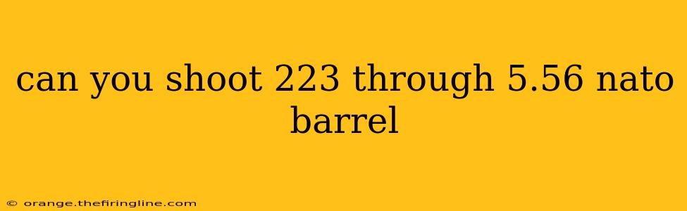 can you shoot 223 through 5.56 nato barrel