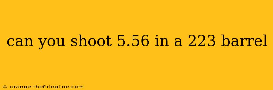 can you shoot 5.56 in a 223 barrel