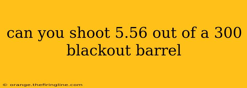 can you shoot 5.56 out of a 300 blackout barrel