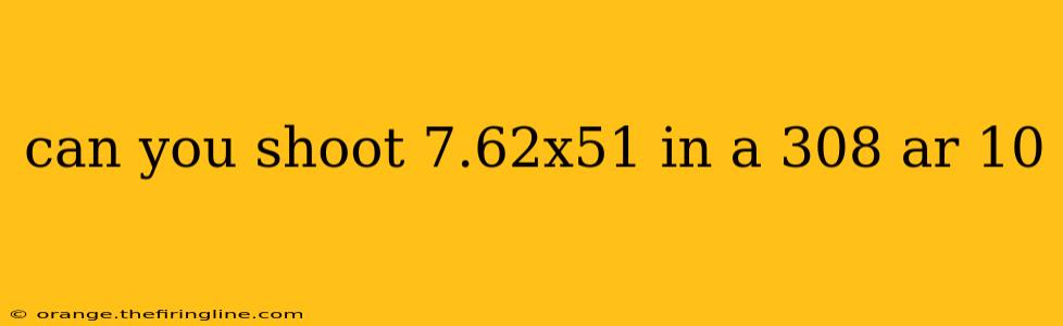 can you shoot 7.62x51 in a 308 ar 10