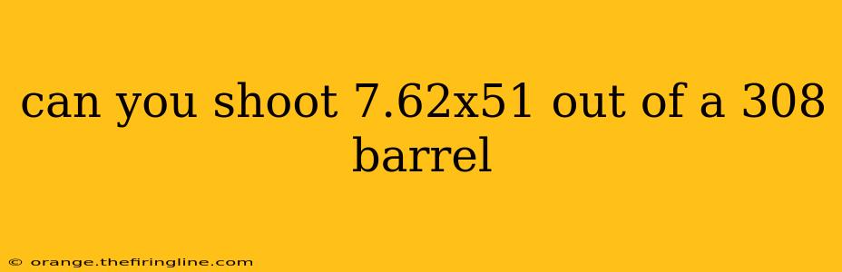 can you shoot 7.62x51 out of a 308 barrel