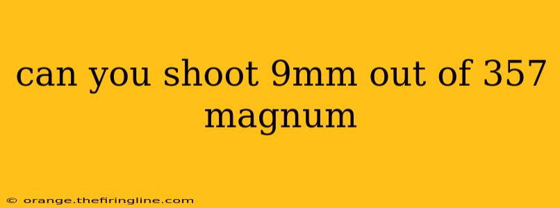 can you shoot 9mm out of 357 magnum