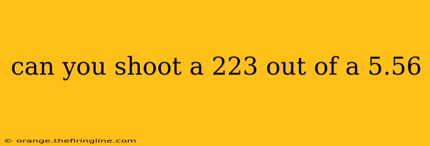 can you shoot a 223 out of a 5.56