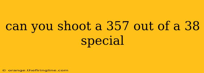 can you shoot a 357 out of a 38 special