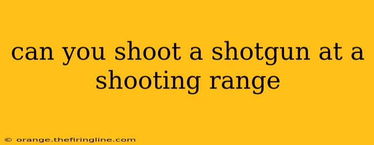 can you shoot a shotgun at a shooting range