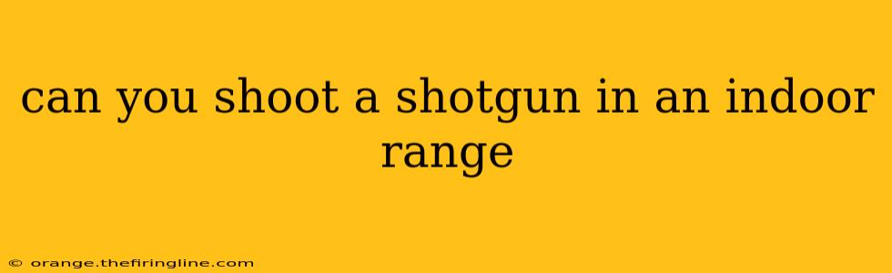 can you shoot a shotgun in an indoor range