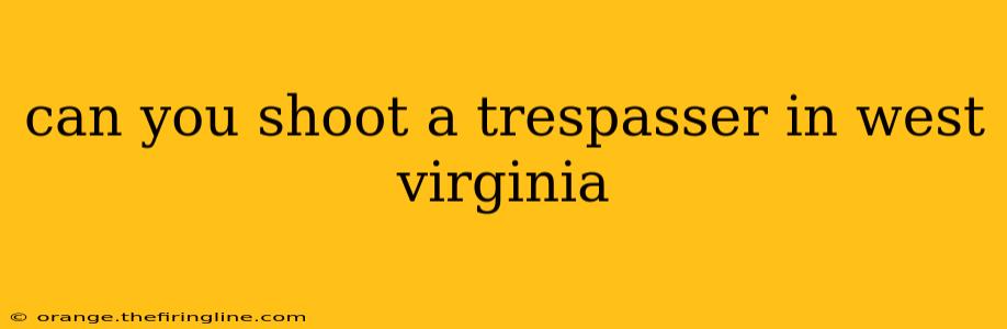 can you shoot a trespasser in west virginia