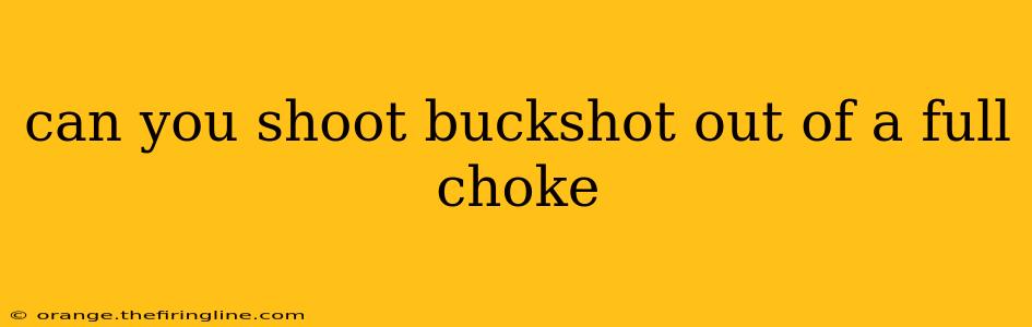 can you shoot buckshot out of a full choke