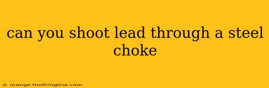 can you shoot lead through a steel choke