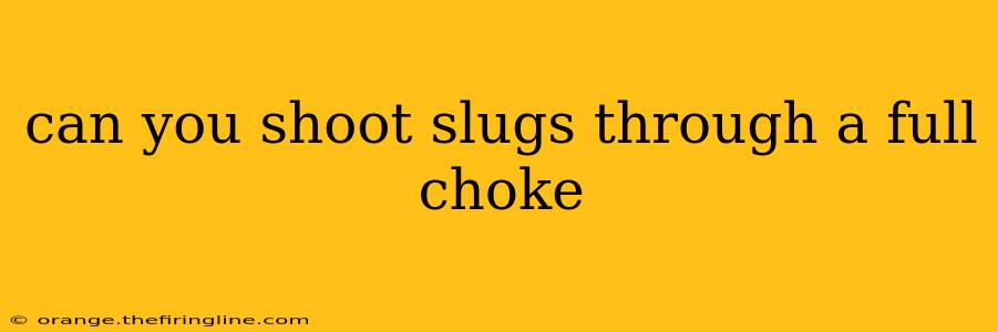 can you shoot slugs through a full choke