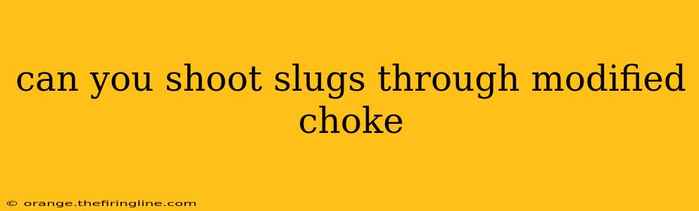 can you shoot slugs through modified choke