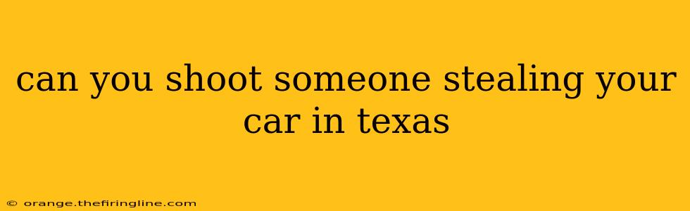 can you shoot someone stealing your car in texas