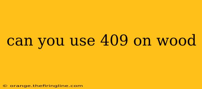 can you use 409 on wood