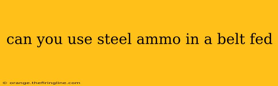 can you use steel ammo in a belt fed