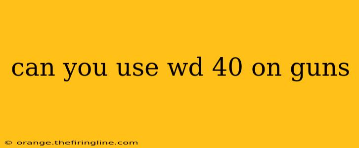 can you use wd 40 on guns