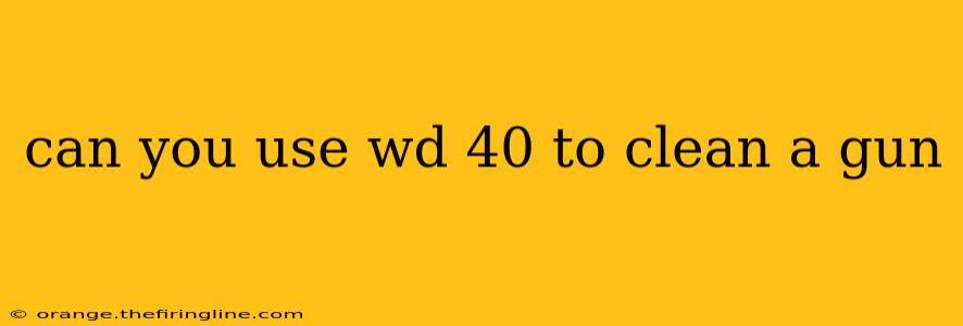 can you use wd 40 to clean a gun