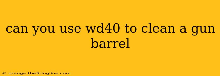 can you use wd40 to clean a gun barrel