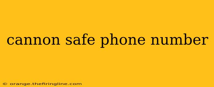 cannon safe phone number