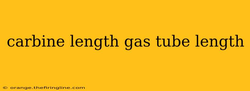 carbine length gas tube length