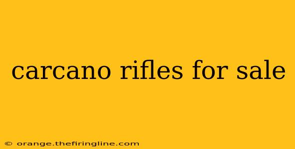 carcano rifles for sale