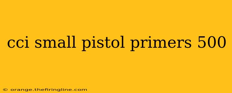 cci small pistol primers 500