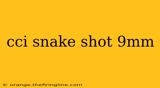 cci snake shot 9mm