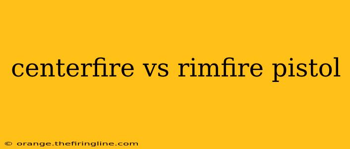 centerfire vs rimfire pistol