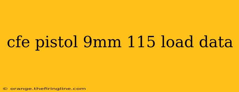 cfe pistol 9mm 115 load data