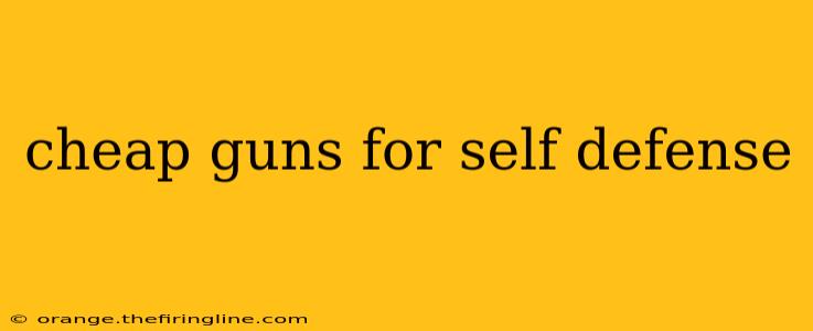 cheap guns for self defense