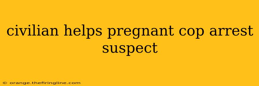 civilian helps pregnant cop arrest suspect