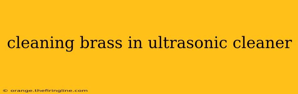 cleaning brass in ultrasonic cleaner