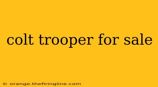 colt trooper for sale