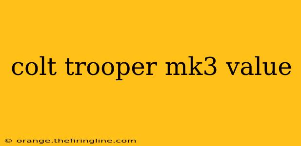 colt trooper mk3 value