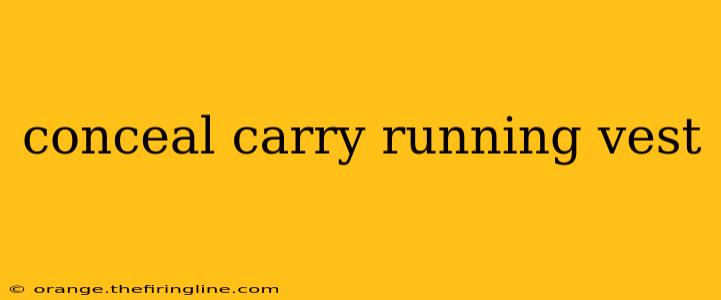 conceal carry running vest