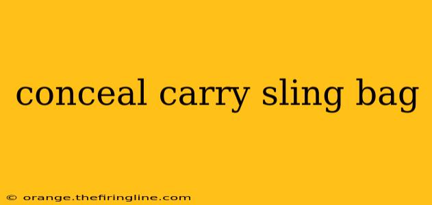 conceal carry sling bag