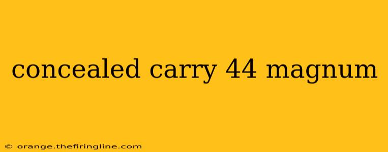 concealed carry 44 magnum