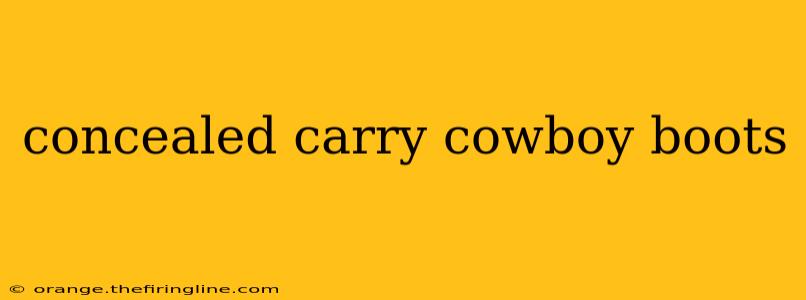 concealed carry cowboy boots