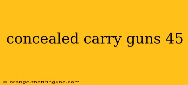 concealed carry guns 45