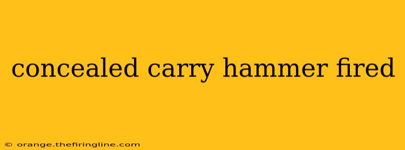 concealed carry hammer fired