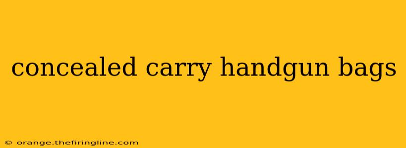 concealed carry handgun bags