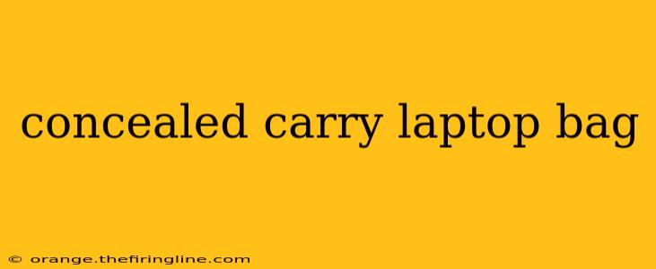 concealed carry laptop bag