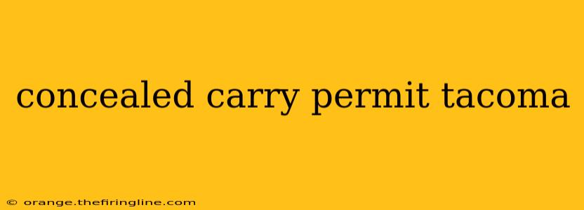 concealed carry permit tacoma