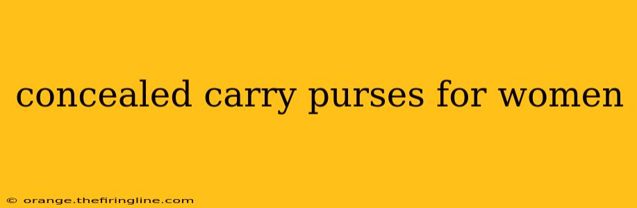 concealed carry purses for women