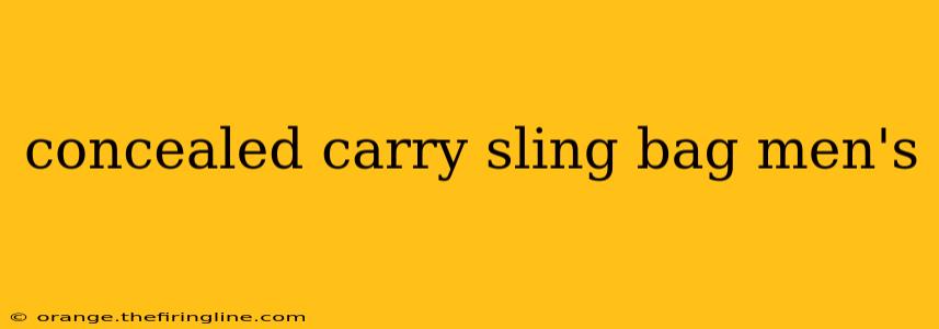 concealed carry sling bag men's