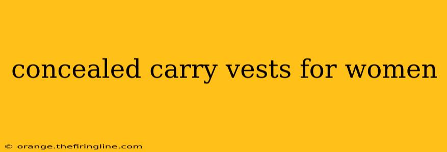 concealed carry vests for women