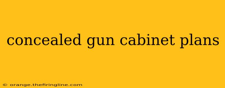 concealed gun cabinet plans