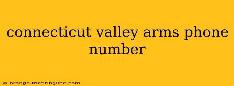 connecticut valley arms phone number